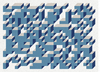 Implementation of Edward Zajec&rsquo;s &ldquo;Il Cubo&rdquo; from 1971. Essentially a Truchet tile set of 8 tiles and rules for placement art illustration