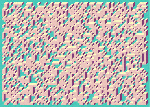 Implementation of Edward Zajec&rsquo;s &ldquo;Il Cubo&rdquo; from 1971. Essentially a Truchet tile set of 8 tiles and rules for placement art illustration