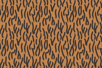 Seamless Tiger Skin Pattern. vector illustration