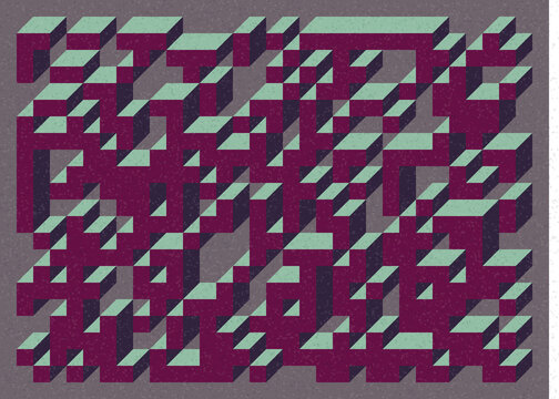 Implementation of Edward Zajec&rsquo;s &ldquo;Il Cubo&rdquo; from 1971. Essentially a Truchet tile set of 8 tiles and rules for placement art illustration