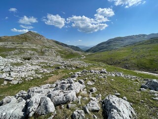 Bosnia and Herzegovina, Sarajevo - 22.05.2022: Mountain Bjelasnica. Natural landscape of one  of most beautiful mountain in Bosnia and Herzegovina.