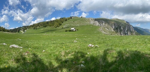 Bosnia and Herzegovina, Travnik - 22.05.2022: Mountain Vlasic. Natural landscape of one  of most beautiful mountain in Bosnia and Herzegovina.