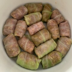 Traditional Bosnian food. Sarma. Rolled cabbage.