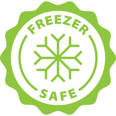 freezer safe green stamp outline badge icon label isolated vector on transparent background