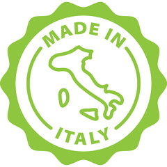 green stamp outline badge icon label isolated vector on transparent background