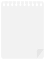 無地のメモ帳の背景　縦位置