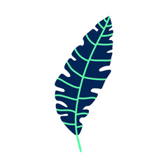 tropical leave palm green nature isolated icon vector illustration design