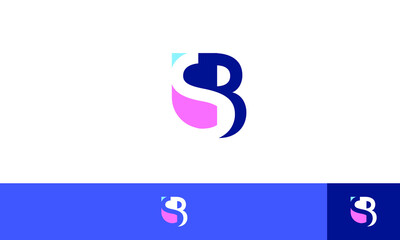 Alphabet letters Initials Monogram logo SB, BS, S and B