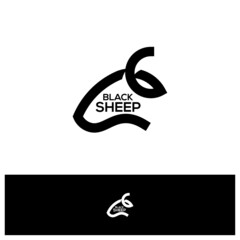 Head Sheep logo design vector, Creative Sheep logo concepts template illustration.