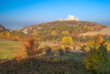Fototapeta na wymiar The Medieval Castle of Csesznek in Hungary