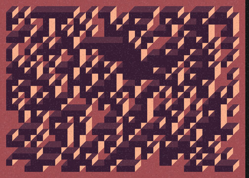 Implementation of Edward Zajec&rsquo;s &ldquo;Il Cubo&rdquo; from 1971. Essentially a Truchet tile set of 8 tiles and rules for placement art illustration