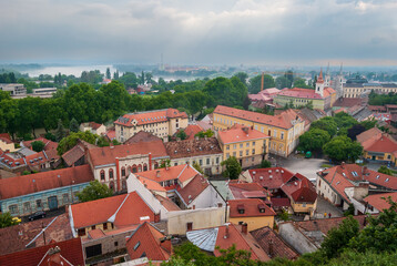 Fototapeta na wymiar Esztergom city with Danube River, Hungary