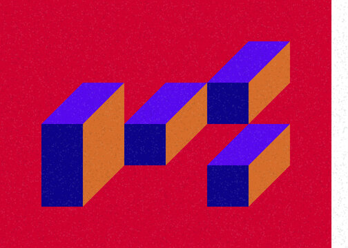 Implementation of Edward Zajec&rsquo;s &ldquo;Il Cubo&rdquo; from 1971. Essentially a Truchet tile set of 8 tiles and rules for placement art illustration
