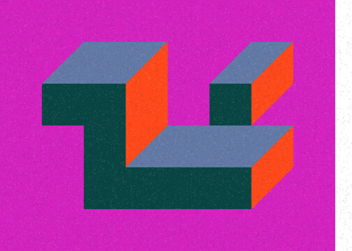 Implementation of Edward Zajec&rsquo;s &ldquo;Il Cubo&rdquo; from 1971. Essentially a Truchet tile set of 8 tiles and rules for placement art illustration