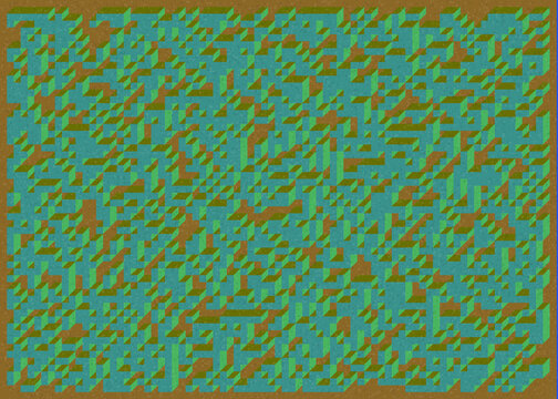 Implementation of Edward Zajec&rsquo;s &ldquo;Il Cubo&rdquo; from 1971. Essentially a Truchet tile set of 8 tiles and rules for placement art illustration