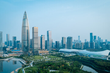 Naklejka na ściany i meble Aerial view of landscape in Shenzhen city,China