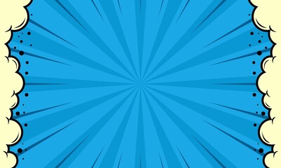 Blue comic pop art abstract background