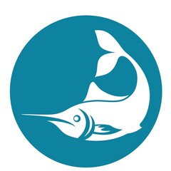 Fish logo design illustration template icon vector