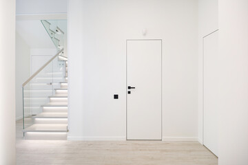 White hallway in a private apartment