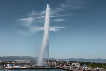 Naklejka na ściany i meble The Geneva water fountain.