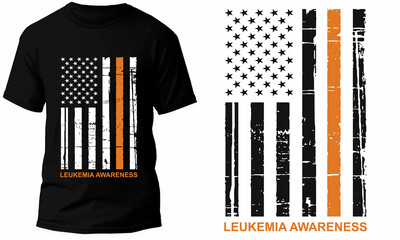 Leukemia Awareness Flag T-Shirt Design