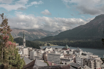 View over Sankt-Moritz in Switzerland.