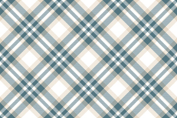 Tartan plaid background, diagonal check seamless pattern. Vector fabric texture for textile print, wrapping paper, gift card, wallpaper.