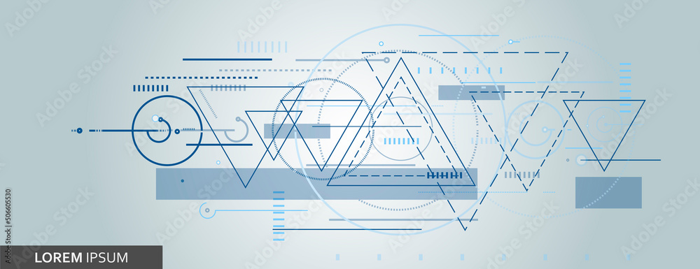 Aufkleber connect triangle cover design. dotted lines and circles polygonal triangles illustration. vector bac