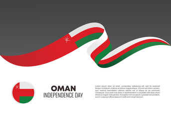 Oman independence day background with oman flag for national celebration on November 18.