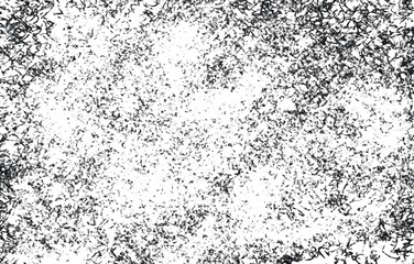 Grunge black and white pattern. Monochrome particles abstract texture. Background of cracks, scuffs, chips, stains, ink spots, lines. Dark design background surface.
