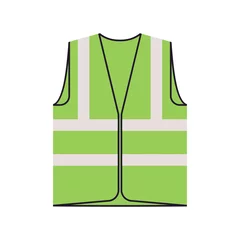 Foto op Canvas Reflective vest and safety vest flat vector illustration.  © PaleStudio