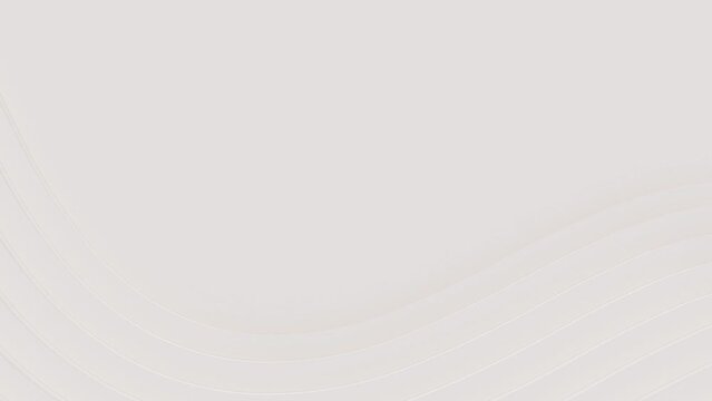Abstract white graphic background with moving lines under the logo 3d animation