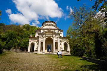 Obraz premium View of the Sacred highway of the Sacred Mountain of Varese, Lombardy Italy