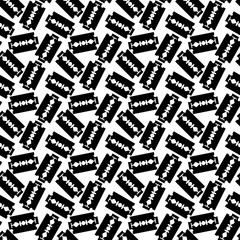 Halloween seamless razor pattern for wallpaper and packaging and gifts and cards and linens and fabrics