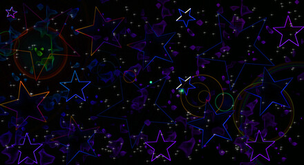 background with stars multi colour galaxy with black dark theme 