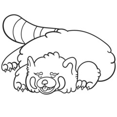 Line animal red panda