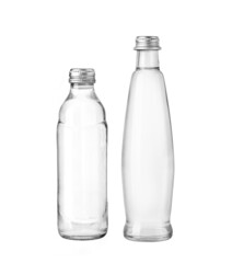 water glass bottle isolated