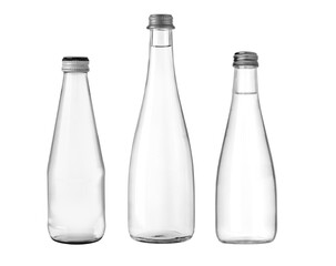 water glass bottle isolated