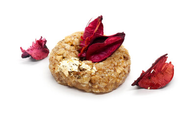Oriental Algerian traditional cookies ( withe almonds and rose petals )