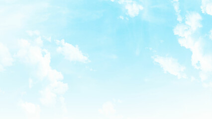 Watercolor illustration of blue sky.