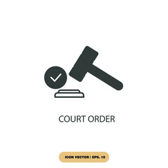 court order icons  symbol vector elements for infographic web