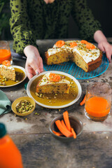 Healthy Homemade Carrot Cake Ready for Easter