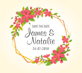 Wedding Invitation Card Floral Design, Wedding Card Banner Template