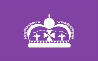 Banner the Queens Platinum Jubilee, 1952-2022. Vector illustration of the crown of about 70 years of service. Design, covers, stickers, social networks, medals, badges, flyers, postcards, posters.