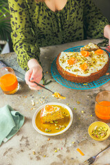 Healthy Homemade Carrot Cake Ready for Easter