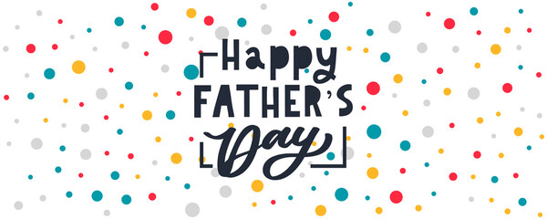 Fototapeta na wymiar Happy Father's Day Calligraphy greeting card. Banner Vector illustration.