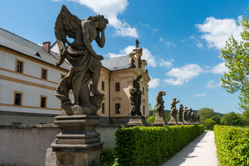Old stone statues by Matthias Bernard Braun in Kuks, Czechia