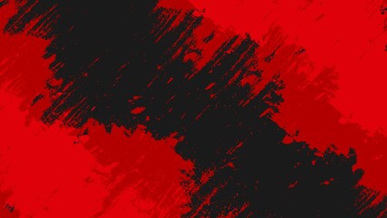 Abstract Bright Red Scratch Grunge Texture In Black Background