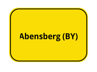 Ortseingangsschild - Abensberg BY