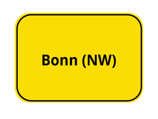 Ortseingangsschild - Bonn NW